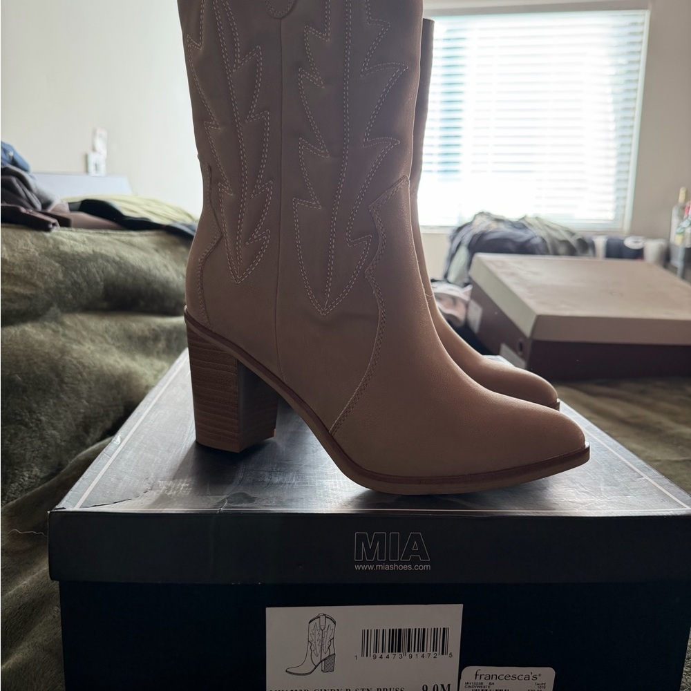 MIA Women's Brown Heeled Boots